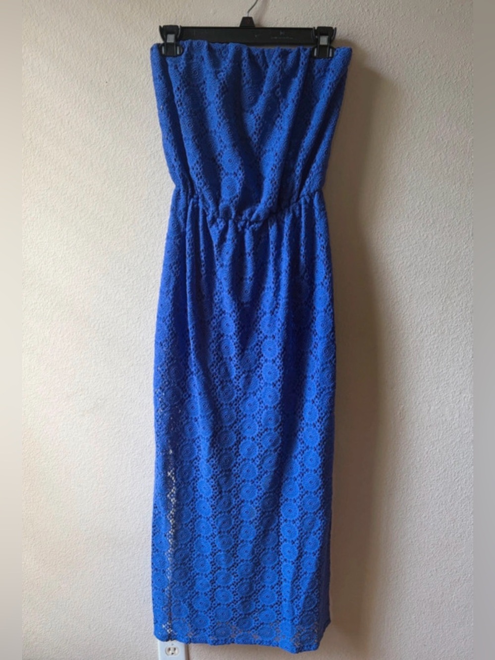 Lilly Pulitzer strapless, crochet maxi dress
